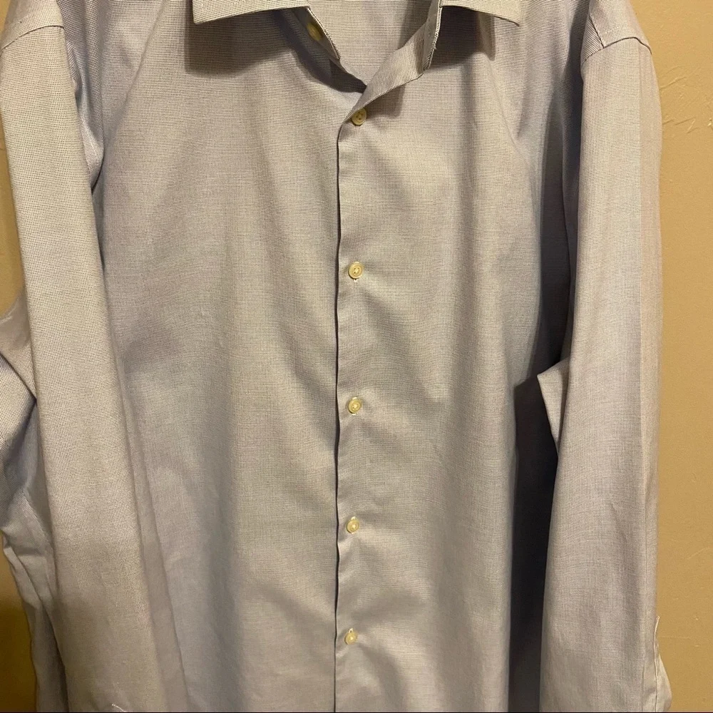 Banana Republic Lot of 2 Button Down Long Sleeve Shirts Men XL 17-17 1/2 Blue